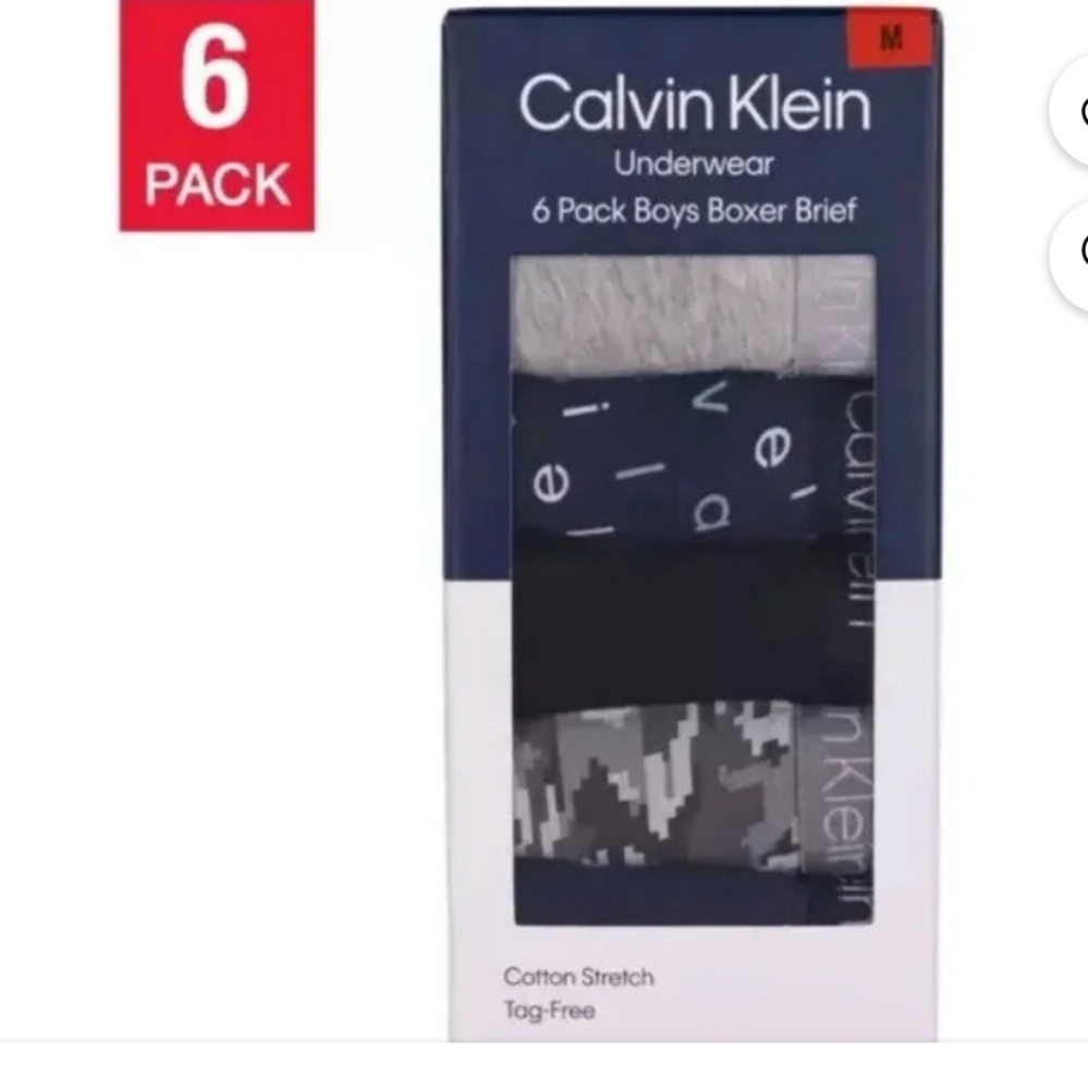 Calvin Klein Boys' Boxer Brief Underwear, 6-pack